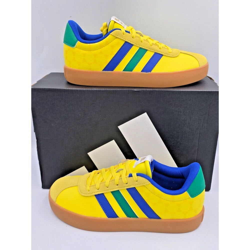 adidas VL Court 3.0 K Brazil World Cup KI3123 Youth 5Y Women 6.5 New Box